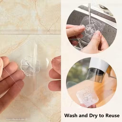 Waterproof Stick  Stronger Plastic Wall Hooks Hangers ( Pack Of 30 )