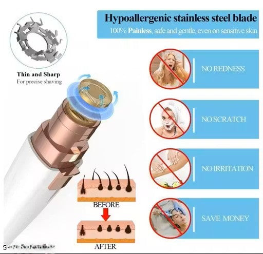 Hair Removel Electric Razor Hair Removal for women Rechargeable Trimmer with Light and USB