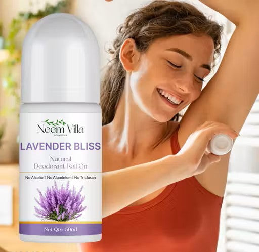 Natural Lavender Underarms Roll-On Deodorant - Long-Lasting Freshness, Aluminum-Free Formula for Odor Protection, 24-Hour (PACK OF 3)