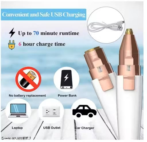Hair Removel Electric Razor Hair Removal for women Rechargeable Trimmer with Light and USB